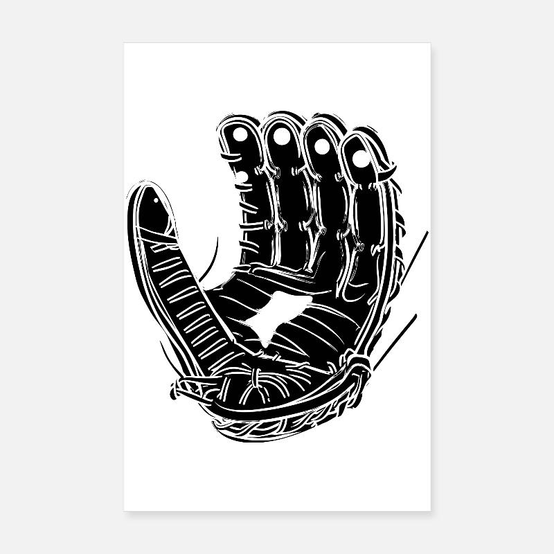 Baseball Handschuh Skizze Poster 20x30 cm
