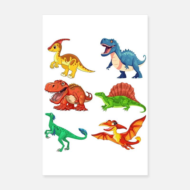 dino, dinosaur, I love dinosaurs Poster 8" x 12" (20x30 cm)