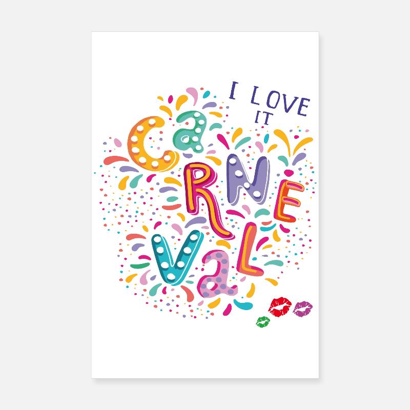 Carnaval, Confettis de carnaval Poster 20 x 30 cm