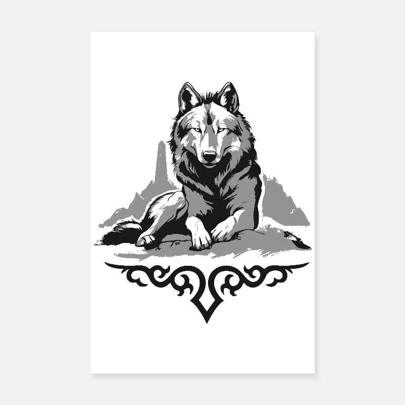 Wolf des Kaukasus Poster 20x30 cm