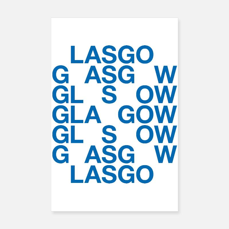 GLASGOW Drapeau de l’Écosse Poster 20 x 30 cm