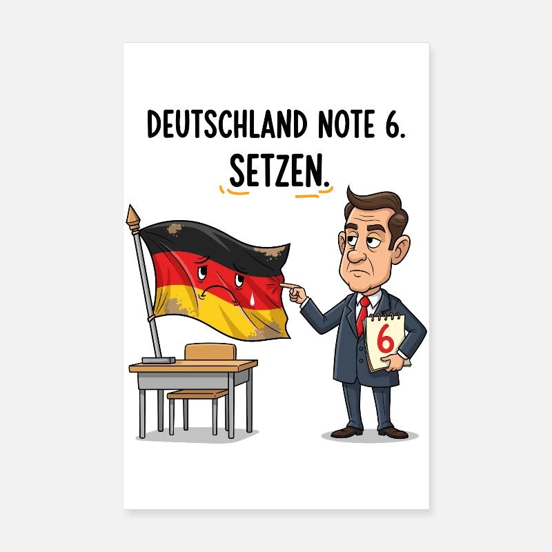 Deutschland Note 6 Poster 20x30 cm