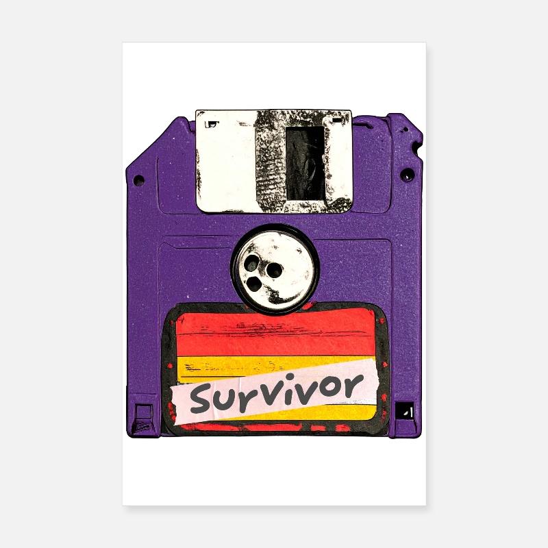 Cassette survivante Poster 20 x 30 cm