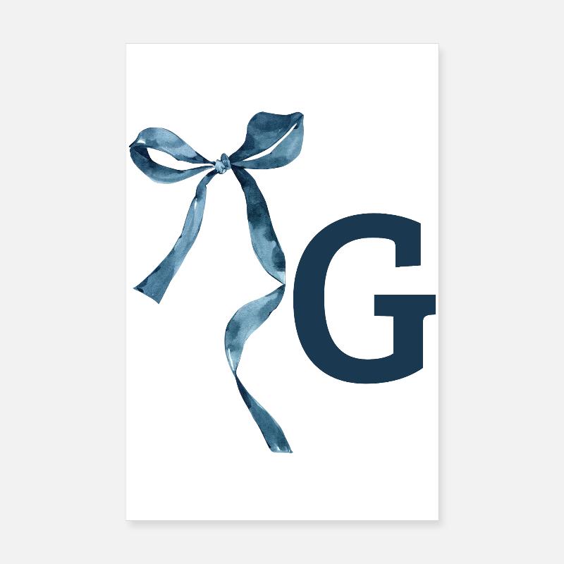 Monogramm g Geschenkidee Poster 20x30 cm