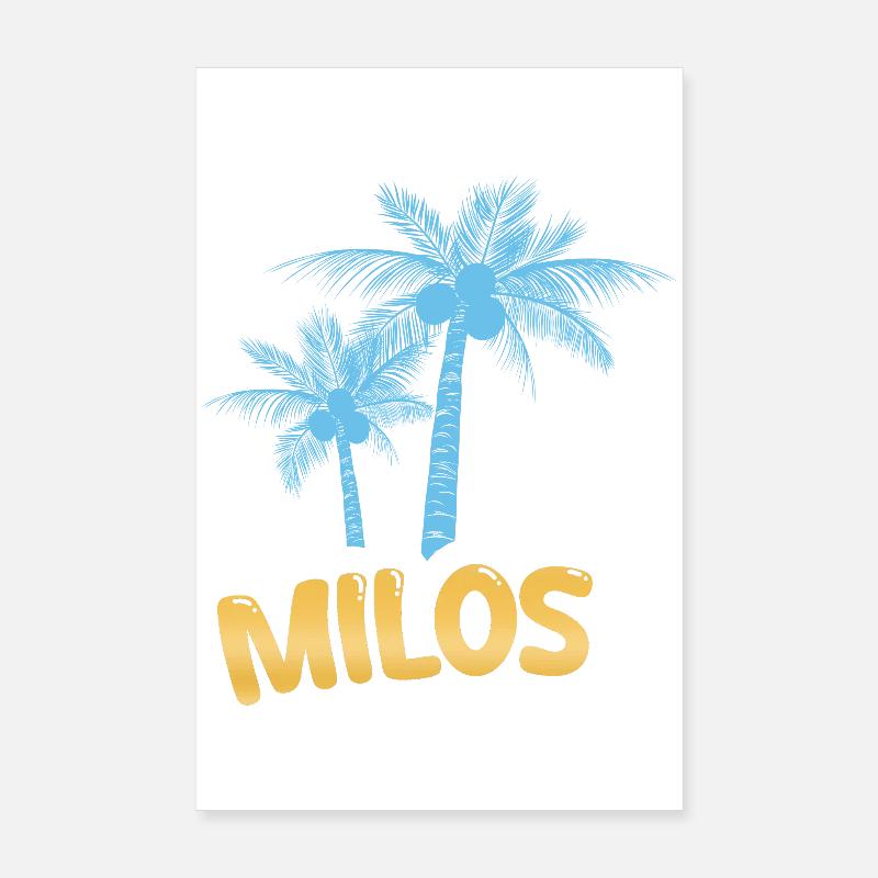 Milos Milos - Poster 20x30 cm - Weiß