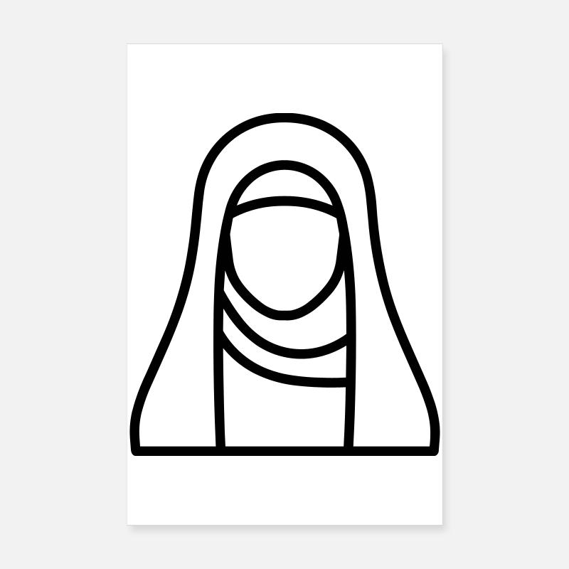 femme musulmane Poster 20 x 30 cm