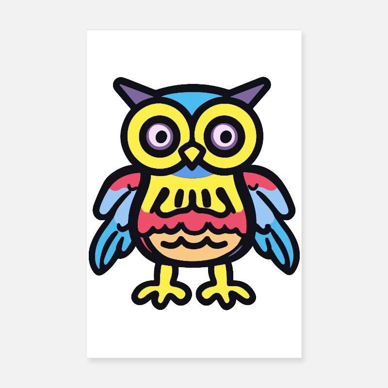 Eule Halloween Zombie Poster 20x30 cm