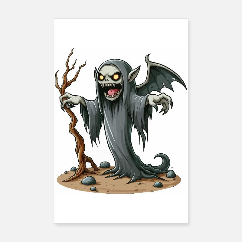 Grim Reaper Banshee on Earth Poster 8" x 12" (20x30 cm)