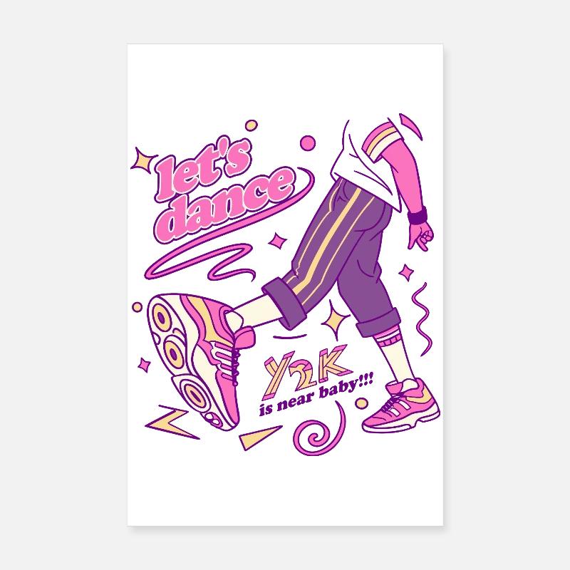 Y2K Dance Vibe Sneaker Kunst Poster 20x30 cm