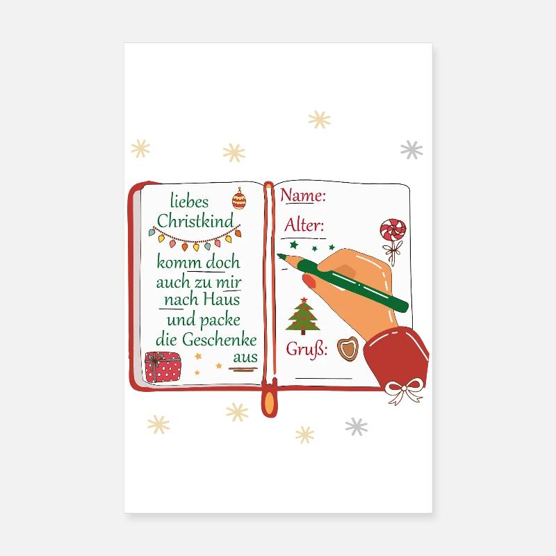 Wish List Christ Child Poster 8" x 12" (20x30 cm)