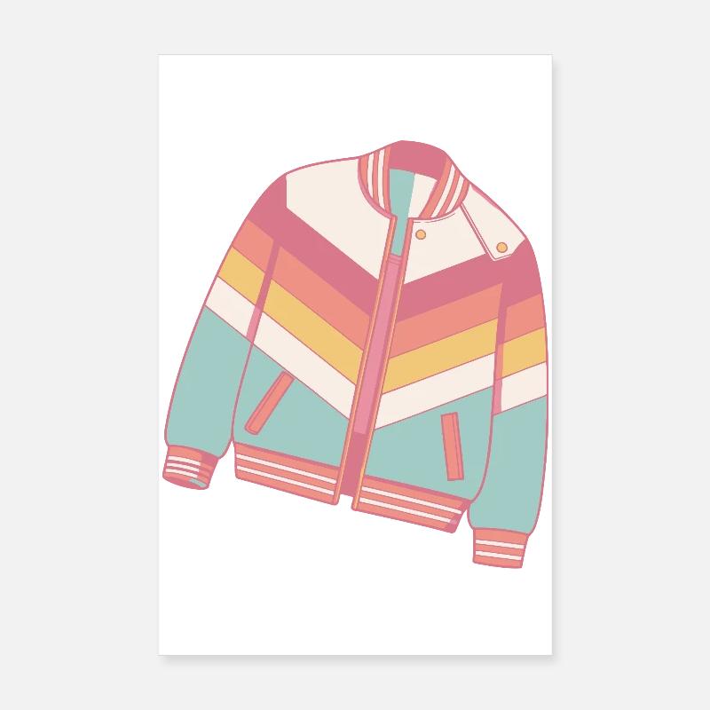 Retro pastel color jacket Poster 8" x 12" (20x30 cm)