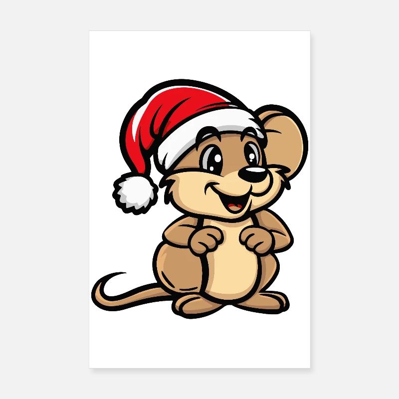 Coq Noël Poster 20 x 30 cm