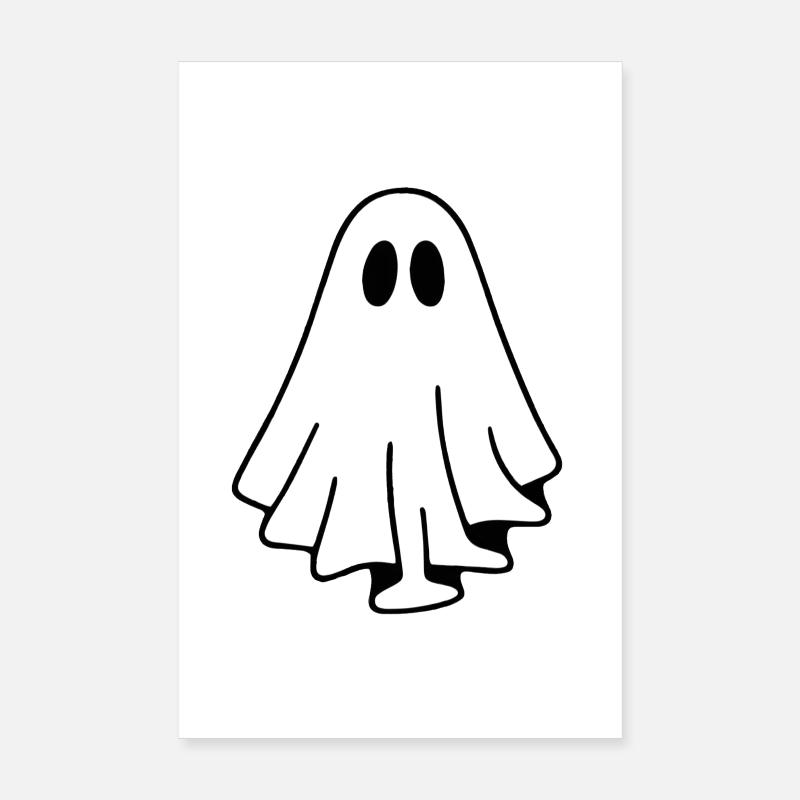 Hushed Ghost in Draped Cloak Poster 8" x 12" (20x30 cm)
