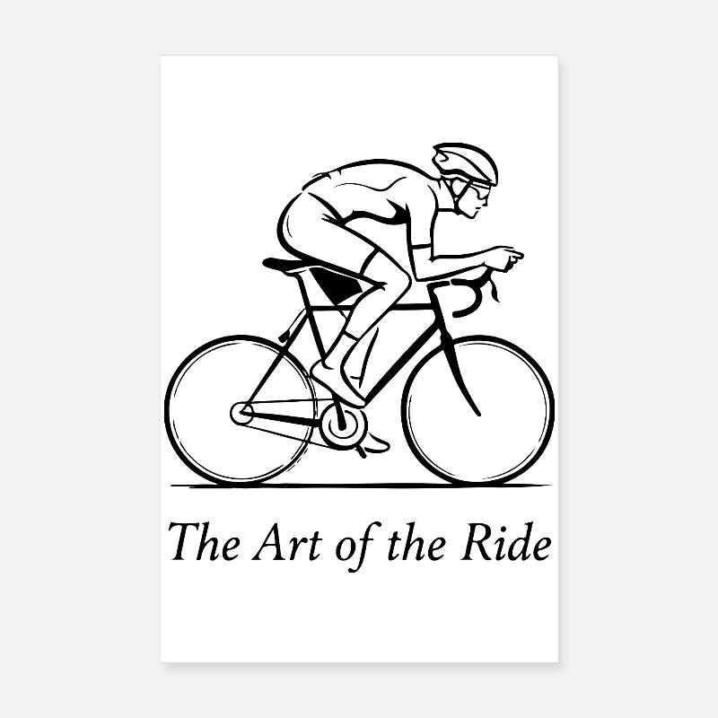 L’art de la sortie : le cyclisme de calligraphie dynamique Poster 20 x 30 cm