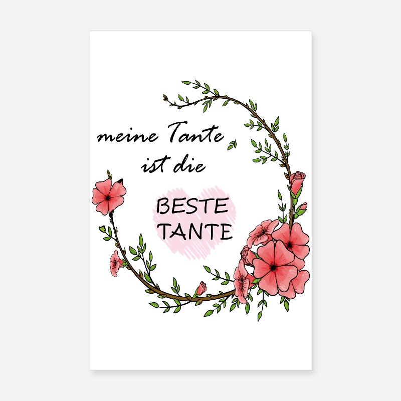 Meilleure tante Poster 20 x 30 cm