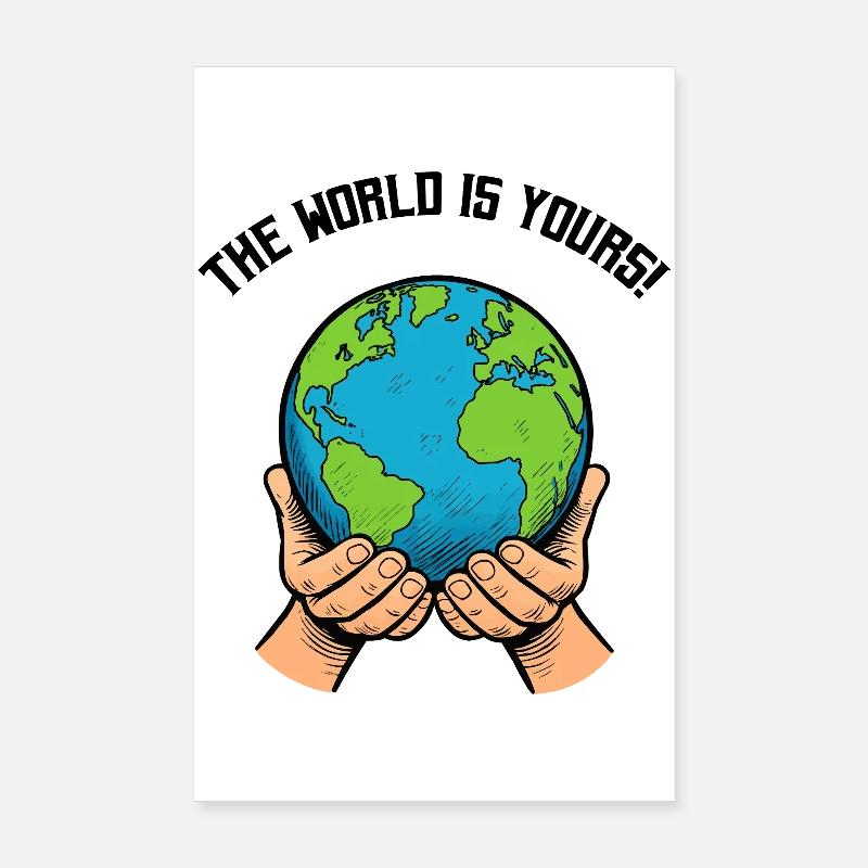 Hands Holding Earth – Global Responsibility Poster 8" x 12" (20x30 cm)