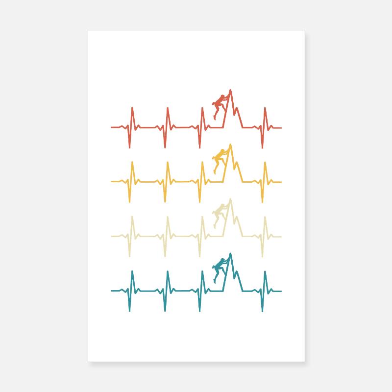 Escalade Battement de cœur grimpeur Poster 20 x 30 cm