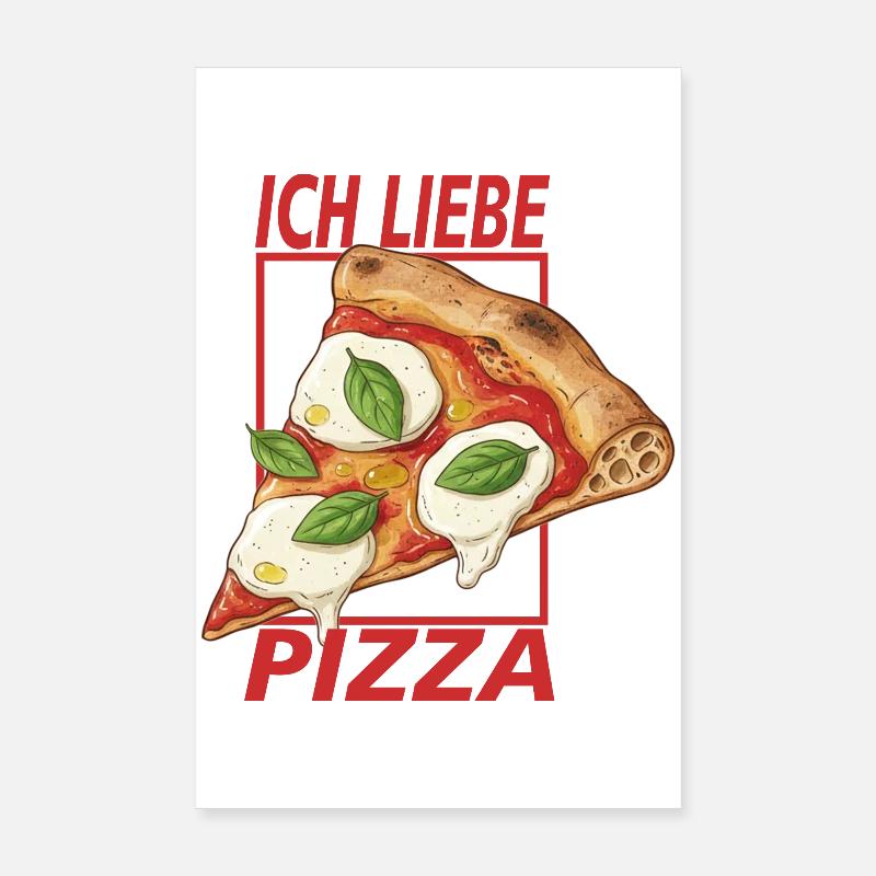 J’adore la pizza Poster 20 x 30 cm