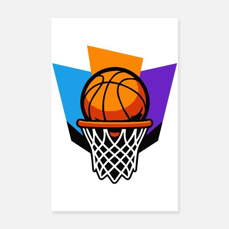 Basketballkorb-Grafik-Dunk-Design Poster 20x30 cm