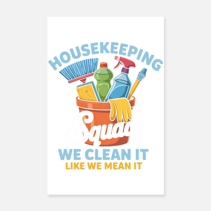 Lustiges Putzen Design Poster 20x30 cm