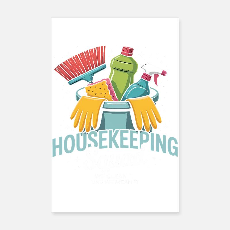 Lustiges Putzen Design Poster 20x30 cm