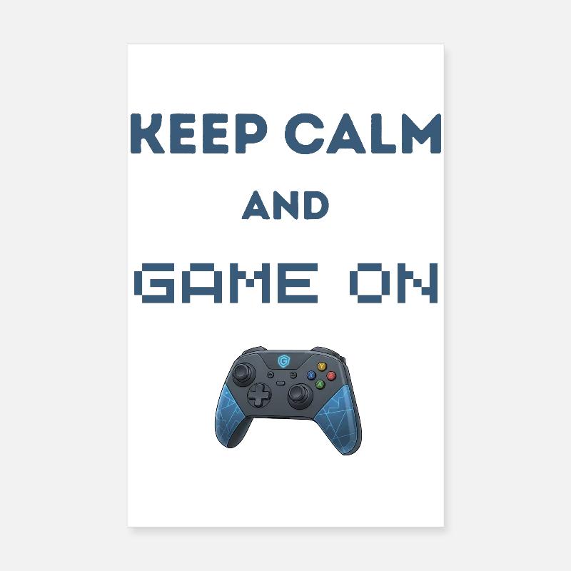 Reste calme et continue le jeu Poster 20 x 30 cm