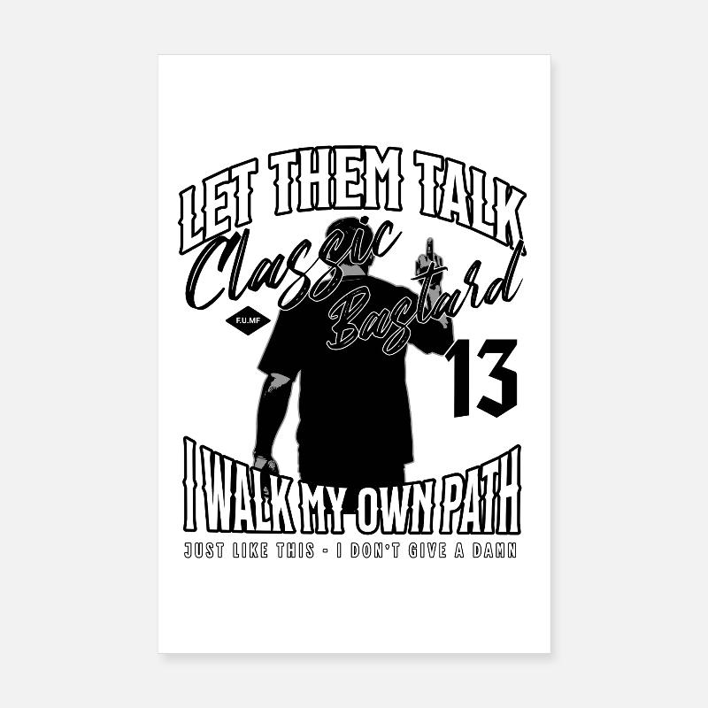 Motorcyclists – Let Them Talk – Biker Design Poster 8" x 12" (20x30 cm)