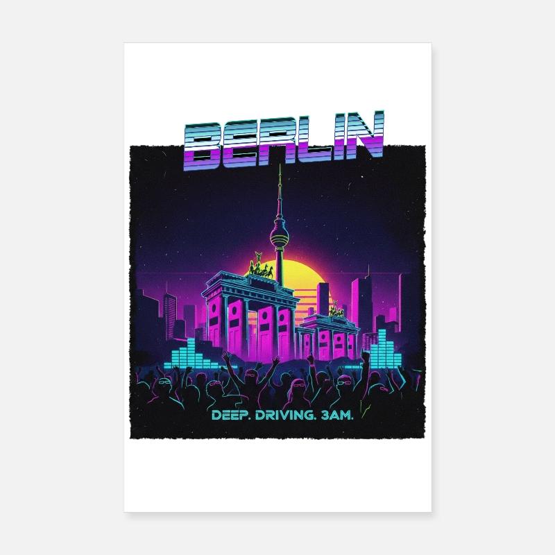 Berlin Retro Electro Poster 20 x 30 cm