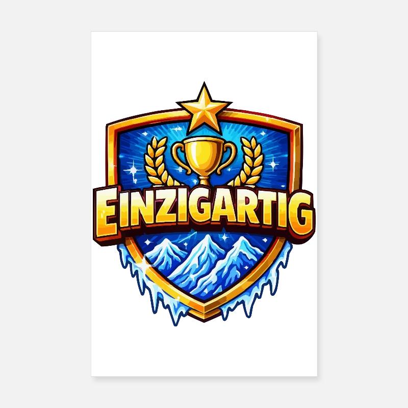 Einzigartig Trophy Wappen Poster 20x30 cm