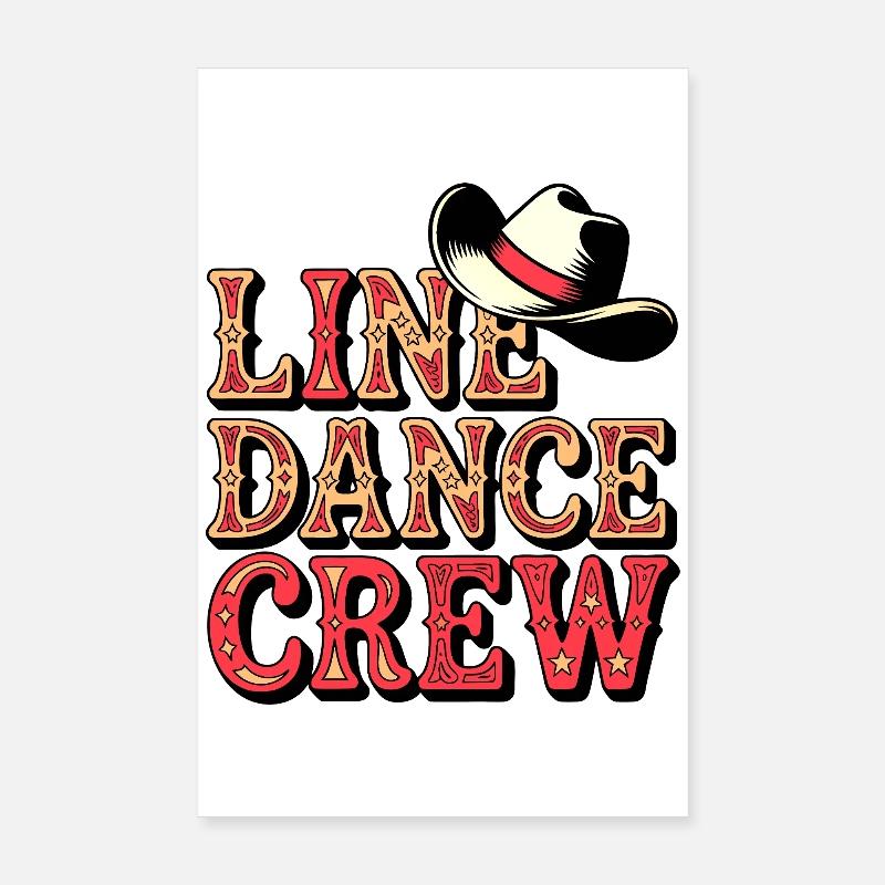 Line Dance Team Poster 20x30 cm