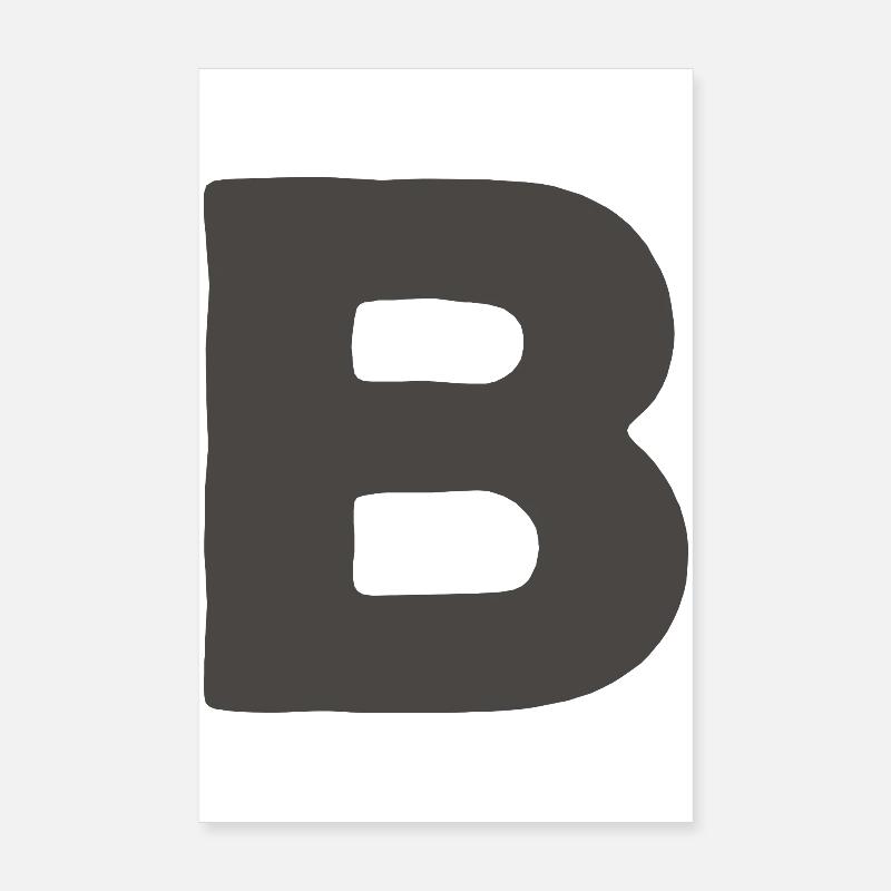 Minimal Letter A Bold Monogram Typographie Poster 20 x 30 cm