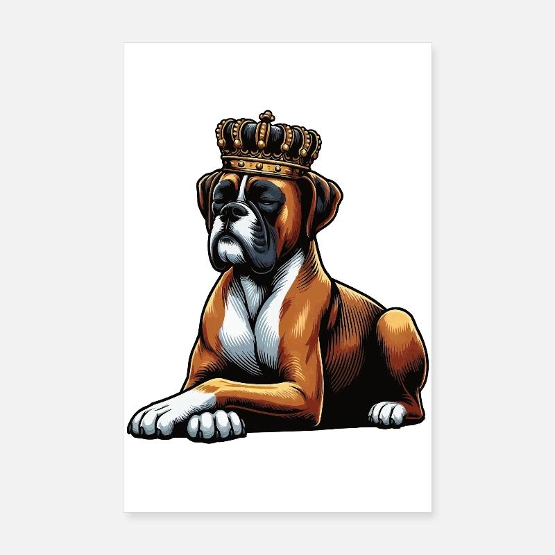 Boxer Boxer Porte-boxeurs Boxer Chien Boxer Propriétaire de boxer Fan boxer Poster 20 x 30 cm
