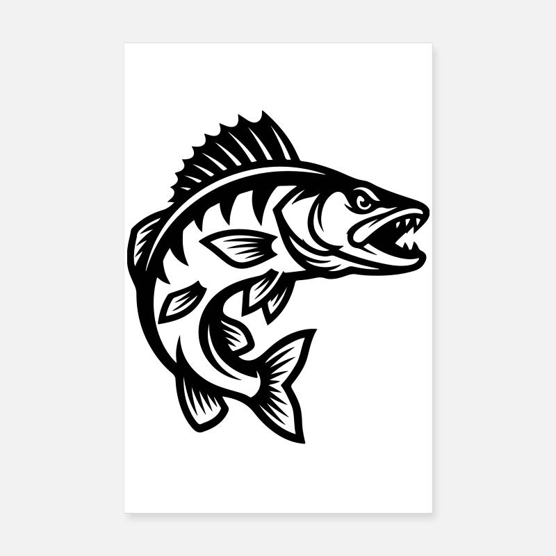 Pike Fish Poster 8" x 12" (20x30 cm)