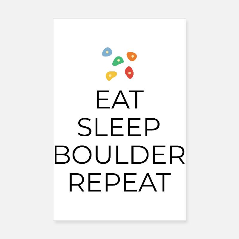 Manger - Dormir - Bloc - Répéter - Concevoir le bloc Poster 20 x 30 cm