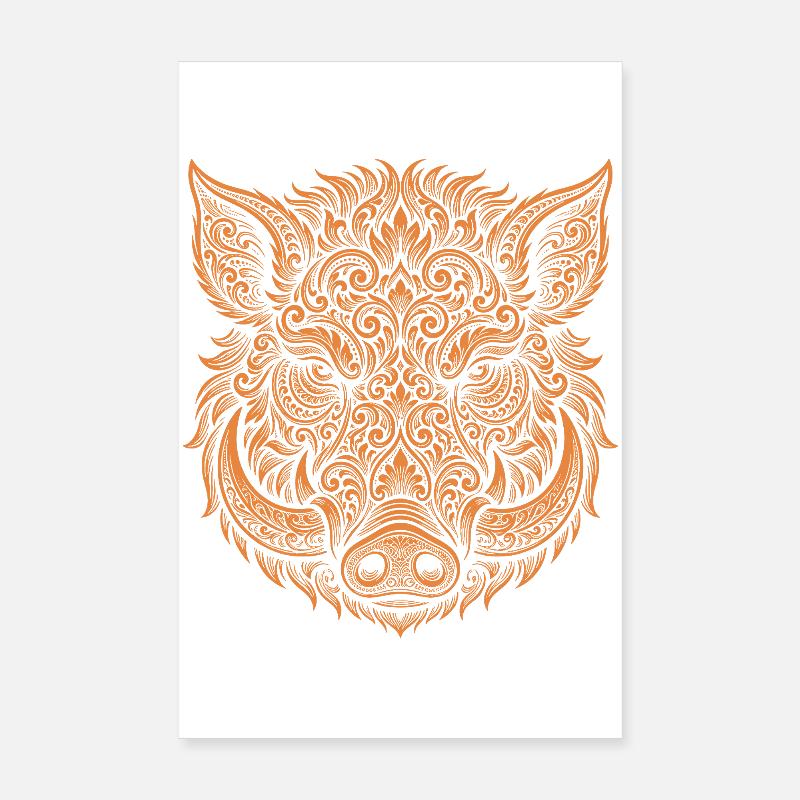 sanglier Poster 20 x 30 cm