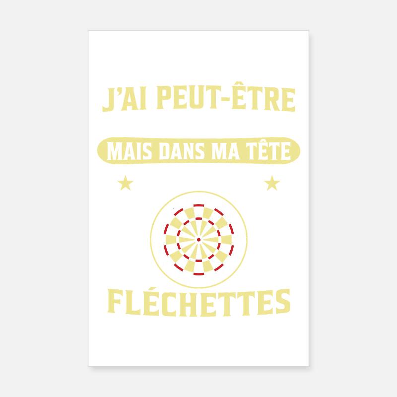  joue aux fléchettes Poster 20 x 30 cm