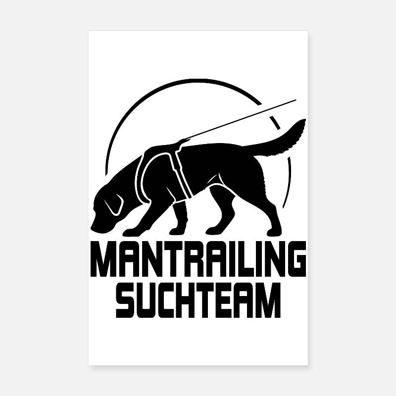 Labrador Mantrailing Suchteam Hunde Hund Wilsigns Poster 20x30 cm