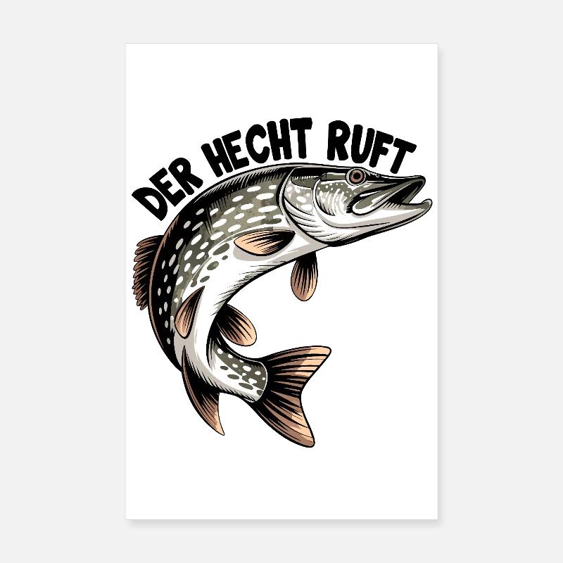 Der Hecht ruft Poster 20x30 cm
