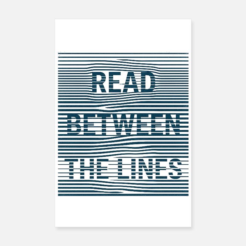 read between Poster 8" x 12" (20x30 cm)