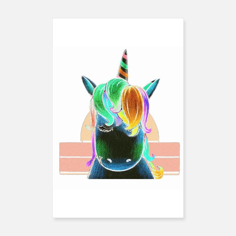 Regenbogen-Einhorn Poster 20x30 cm