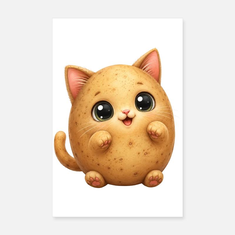 Chat de Patate mignon Poster 20 x 30 cm