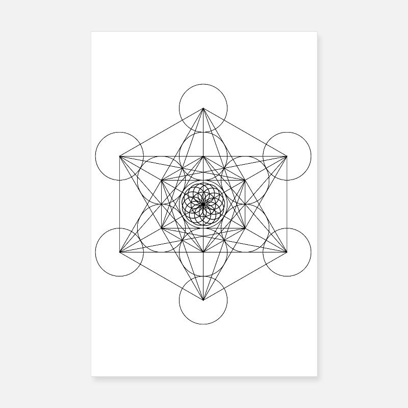 Metatron's Cube – Powerful Sacred Geometry Poster 8" x 12" (20x30 cm)