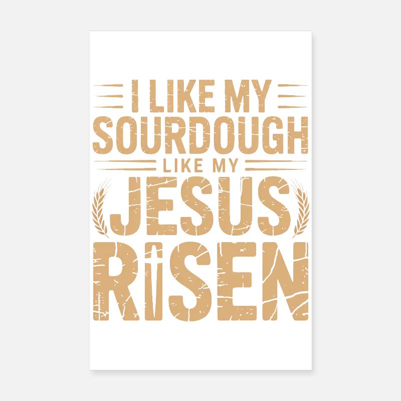 Levée au levain Pun Tee Poster 20 x 30 cm