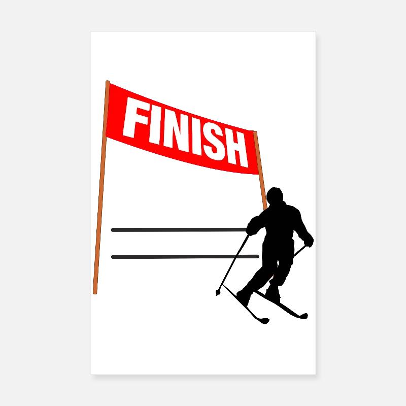 Ski Finish Custom Poster 20 x 30 cm