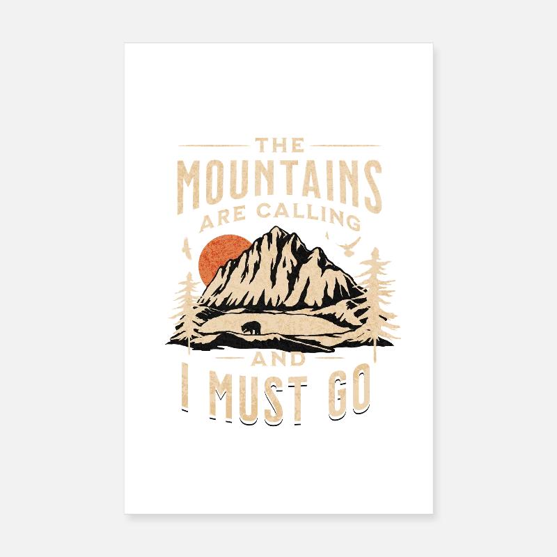 Berg ruft: Abenteuerwanderung Poster 20x30 cm