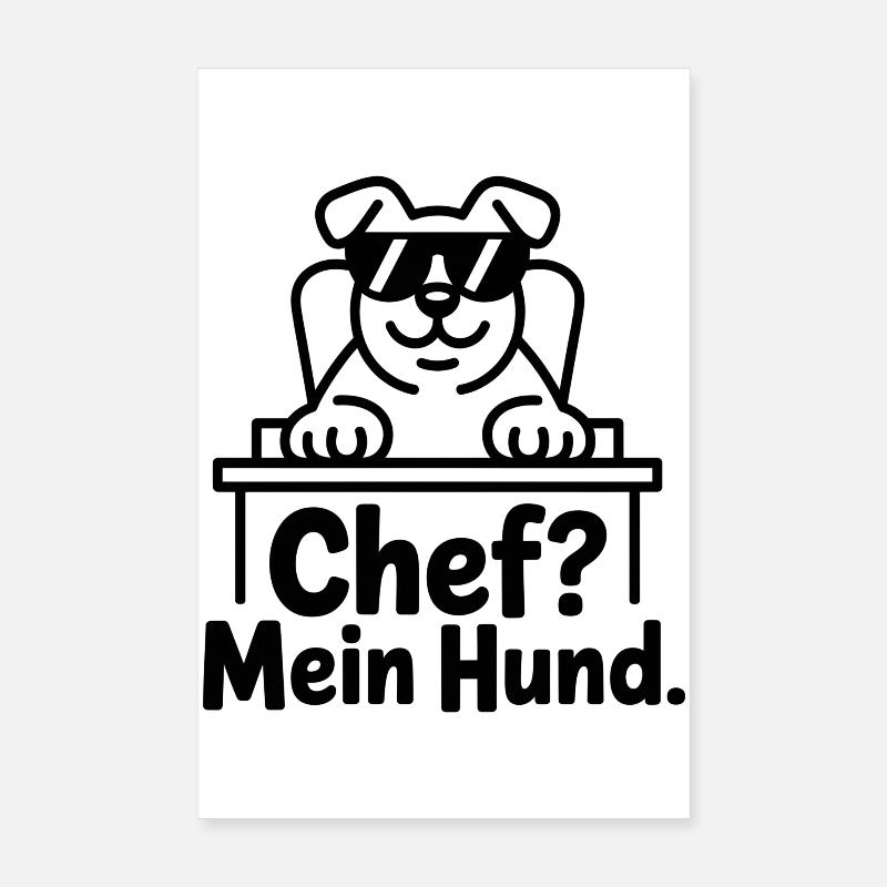 Chef de chien cuisinier ? Mon chien. Poster 20 x 30 cm