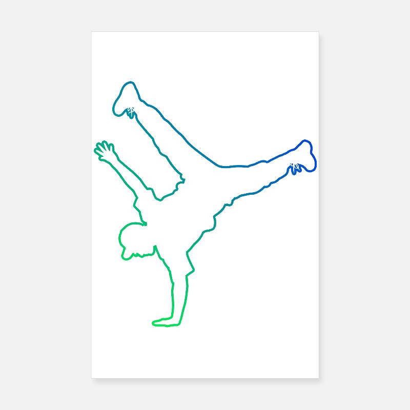 Gift idea for a breakdancer with street dance Poster 8" x 12" (20x30 cm)