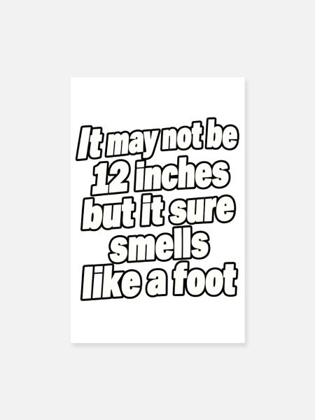 Es ist vielleicht nicht 12 Zoll – lustiges Zitat aus Erwachsenenhumor - Poster 20x30 cm - Weiß - Vorne