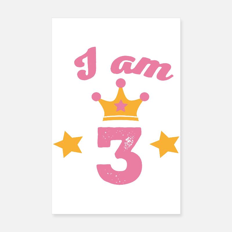 3 Geburtstag Poster 20x30 cm