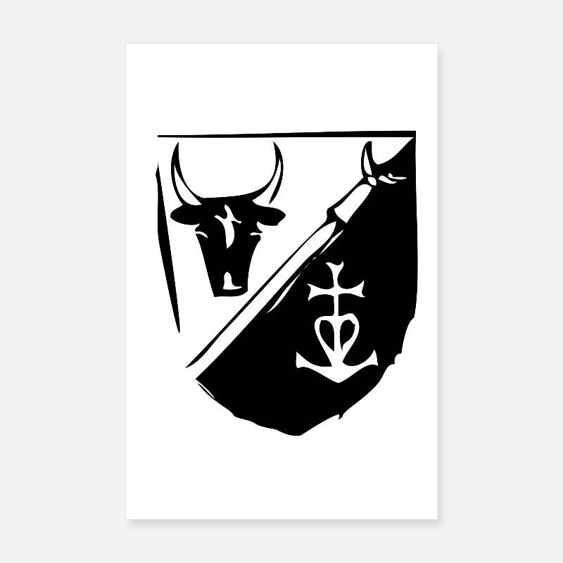 drapeau gardian - Poster 20 x 30 cm - blanc